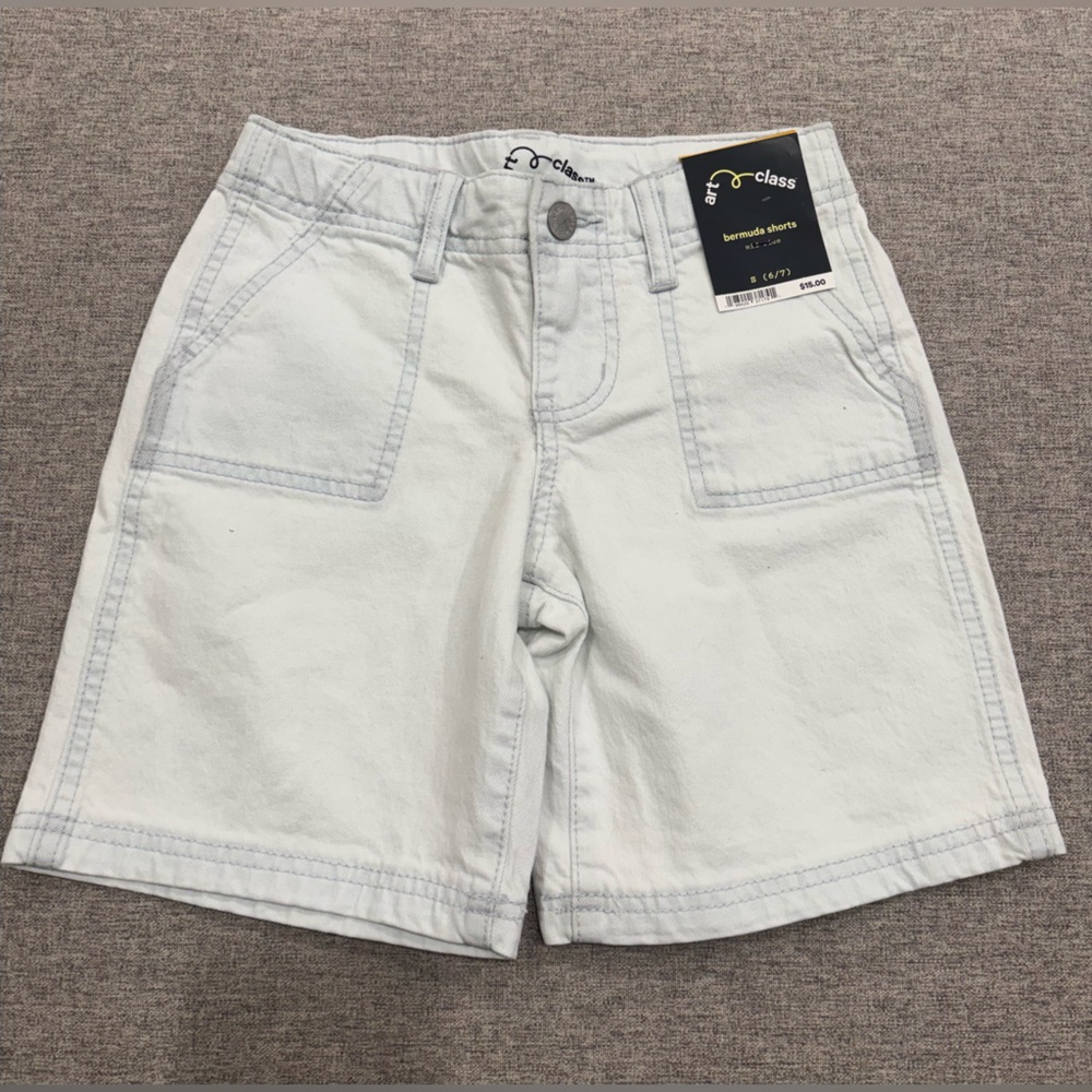 art class Kids White Denim Shorts